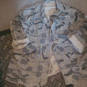 POL Distressed Camouflage Jacket
